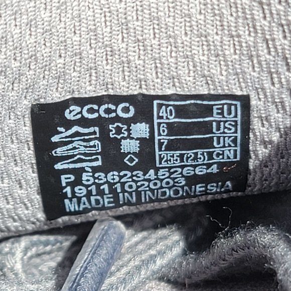 ECCO mens Size 40 Grey Collin‎ 2.0 Lace Sneakers - Picture 7 of 9